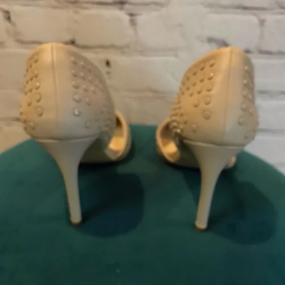 French Connection Forever Studded Heels Cement size 9 - Picture 4 of 6